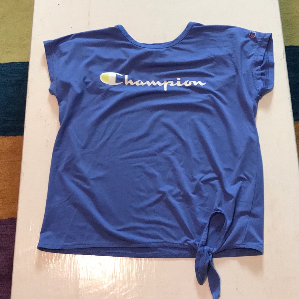 Champion Crewneck Tee w/ Lower Front Tie